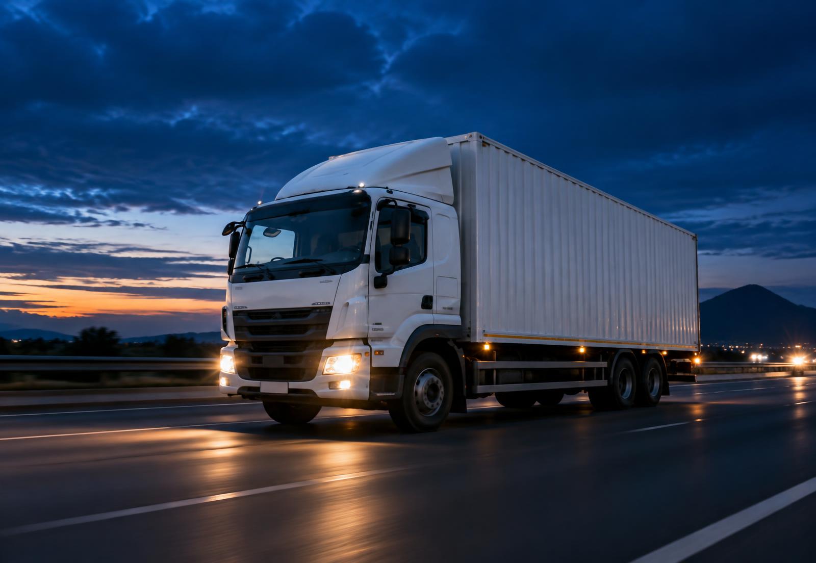 Home Route moving truck on an Indian highway for an intercity relocation